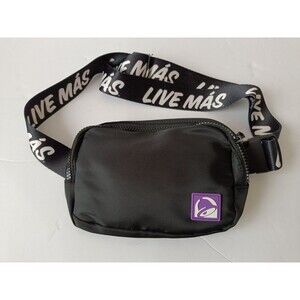 Taco Bell Fanny Pack Bag Black Strap Adjustable Full Zip